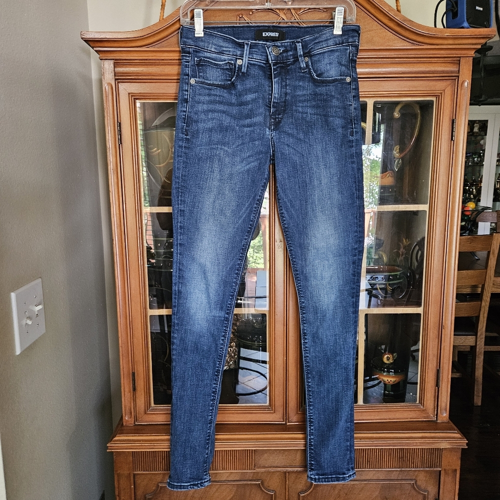 Express Midrise Legging Denim Perfect Stretch Jeans